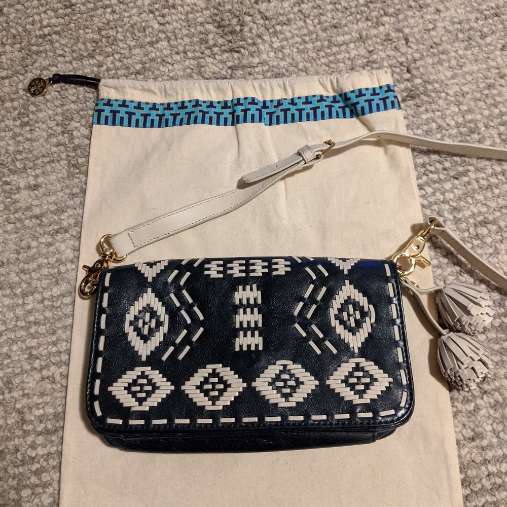 Tory Burch Cross Body Pom Pom Bag